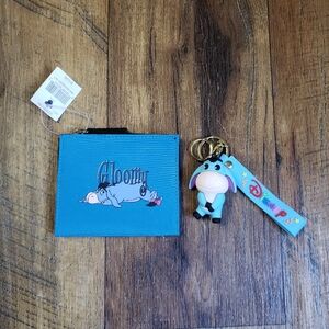 Eeyore Small Wallet and Keychain Set